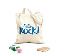 AILOONG Bolsa de lona sin blanquear Frase inspiradora Vamos a rockear a casa Tela de 340g/m² de grosor Se usa como bolsa de herramientas