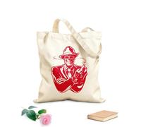 AILOONG Bolsa de lona sin blanquear Gánster con cigarro Dead Skull Mafia Tela de 340g/m² de grosor Se usa como bolsa de herramientas