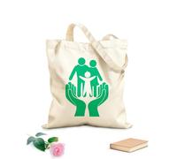 AILOONG Bolsa de lona sin blanquear Hogar de Protección Infantil Manos Unidas Familia Tela de 340g/m² de grosor Se usa como bolsa de herramientas