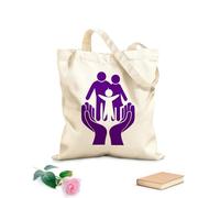 AILOONG Bolsa de lona sin blanquear Hogar de Protección Infantil Manos Unidas Familia Tela de 340g/m² de grosor Se usa como bolsa de herramientas