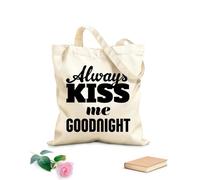 AILOONG Bolsa de lona sin blanquear Mural Cita de buenas noches Tela de 12 oz de grosor Se usa como bolsa de herramientas 25x30cm Pequeño