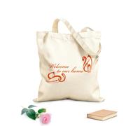 AILOONG Bolsa de lona sin blanquear Palabras Cita Bienvenidos a Nuestro Hogar Gatos Abstractos Tela de 340g/m² de grosor Se usa como bolsa de herramientas