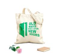 AILOONG Bolsa de lona sin blanquear Palabras de cita que abren puertas y nuevas oportunidades Tela de 340g/m² de grosor Se usa como bolsa de herramientas