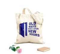 AILOONG Bolsa de lona sin blanquear Palabras de cita que abren puertas y nuevas oportunidades Tela de 340g/m² de grosor Se usa como bolsa de herramientas