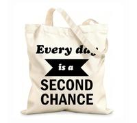 AILOONG Bolsa de lona sin blanquear Palabras de sabiduría que inspiran y motivan la oficina. Señal de oportunidad. Tela de 12 oz de grosor Se usa como bolsa de herramientas 25x30cm Pequeño