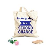 AILOONG Bolsa de lona sin blanquear Palabras de sabiduría que inspiran y motivan la oficina. Señal de oportunidad. Tela de 340g/m² de grosor Se usa como bolsa de herramientas