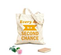 AILOONG Bolsa de lona sin blanquear Palabras de sabiduría que inspiran y motivan la oficina. Señal de oportunidad. Tela de 340g/m² de grosor Se usa como bolsa de herramientas