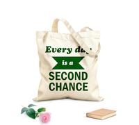 AILOONG Bolsa de lona sin blanquear Palabras de sabiduría que inspiran y motivan la oficina. Señal de oportunidad. Tela de 340g/m² de grosor Se usa como bolsa de herramientas
