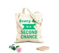 AILOONG Bolsa de lona sin blanquear Palabras de sabiduría que inspiran y motivan la oficina. Señal de oportunidad. Tela de 340g/m² de grosor Se usa como bolsa de herramientas