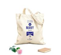 AILOONG Bolsa de lona sin blanquear Palabras Escucha Muchas Habla Unas Pocas Frase Tela de 340g/m² de grosor Se usa como bolsa de herramientas