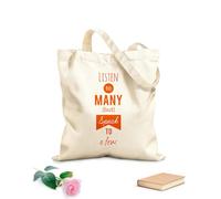 AILOONG Bolsa de lona sin blanquear Palabras Escucha Muchas Habla Unas Pocas Frase Tela de 340g/m² de grosor Se usa como bolsa de herramientas