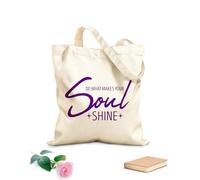 AILOONG Bolsa de lona sin blanquear Palabras inspiradoras con frases y letras que brillan en el alma Tela de 340g/m² de grosor Se usa como bolsa de herramientas