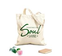 AILOONG Bolsa de lona sin blanquear Palabras inspiradoras con frases y letras que brillan en el alma Tela de 340g/m² de grosor Se usa como bolsa de herramientas