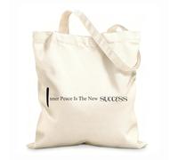 AILOONG Bolsa de lona sin blanquear Palabras inspiradoras de letras que inspiran éxito Tela de 12 oz de grosor Se usa como bolsa de herramientas 31x36cm Mediano