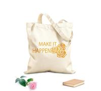 AILOONG Bolsa de lona sin blanquear Palabras motivadoras con frases inspiradoras que te ayudarán a lograrlo Tela de 340g/m² de grosor Se usa como bolsa de herramientas