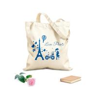 AILOONG Bolsa de lona sin blanquear París Francia Amor Romántico Tela de 340g/m² de grosor Se usa como bolsa de herramientas