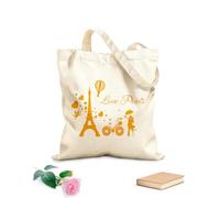 AILOONG Bolsa de lona sin blanquear París Francia Amor Romántico Tela de 340g/m² de grosor Se usa como bolsa de herramientas