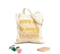 AILOONG Bolsa de lona sin blanquear Patriotismo significa apoyar al país. No significa apoyar al presidente ni a ningún otro funcionario público. Tela de 340g/m² de grosor Bolsa para dibujar