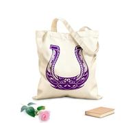 AILOONG Bolsa de lona sin blanquear Patrón de herradura con hermoso símbolo de buena suerte. Tela de 340g/m² de grosor Se usa como bolsa de herramientas