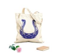 AILOONG Bolsa de lona sin blanquear Patrón de herradura con hermoso símbolo de buena suerte. Tela de 340g/m² de grosor Se usa como bolsa de herramientas