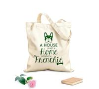 AILOONG Bolsa de lona sin blanquear Perro francés ama las mascotas hogar animal cita divertida Tela de 340g/m² de grosor Se usa como bolsa de herramientas