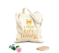 AILOONG Bolsa de lona sin blanquear Perro francés ama las mascotas hogar animal cita divertida Tela de 340g/m² de grosor Se usa como bolsa de herramientas