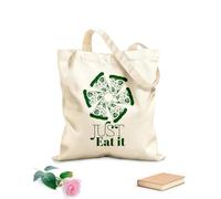 AILOONG Bolsa de lona sin blanquear Pizzería Pizza Cita Divertida Comida Tela de 340g/m² de grosor Se usa como bolsa de herramientas