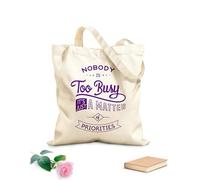 AILOONG Bolsa de lona sin blanquear Prioridades Palabras inspiradoras de cita Tela de 340g/m² de grosor Se usa como bolsa de herramientas