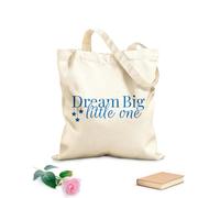 AILOONG Bolsa de lona sin blanquear Sueña en grande, pequeño, cita, bebé Tela de 340g/m² de grosor Se usa como bolsa de herramientas