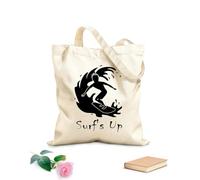 AILOONG Bolsa de lona sin blanquear Surf Surf's Up Cita Surfista Tabla de surf Tela de 12 oz de grosor Se usa como bolsa de herramientas 35x40cm Grande