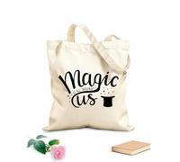 AILOONG Bolsa de lona sin blanquear Trucos de magia inspiradores: Citas, sombreros y estrellas Tela de 12 oz de grosor Se usa como bolsa de herramientas 35x40cm Grande