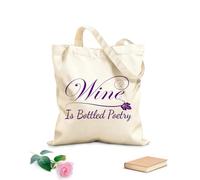AILOONG Bolsa de lona sin blanquear Vino Poesía Bebida alcohólica Café Tela de 340g/m² de grosor Se usa como bolsa de herramientas
