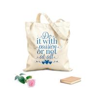 AILOONG Bolsa de lona sin blanquear Vivir en casa Palabras Pasión Cita inspiradora Tela de 340g/m² de grosor Se usa como bolsa de herramientas