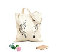 AILOONG Bolsa de lona Tela de 12 oz de grosor Cama Cabeza de Rey León Animal Salvaje Dormitorio Bolsa para dibujar 25x30cm Pequeño