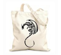 AILOONG Bolsa de lona Tela de 12 oz de grosor Garras y cola de animales mitológicos de dragón Bolsa para dibujar 35x40cm Grande