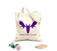 AILOONG Bolsa de lona Tela de 340g/m² de grosor Club de caza de animales con cabeza de cuerno de ciervo y alce Bolsa para dibujar