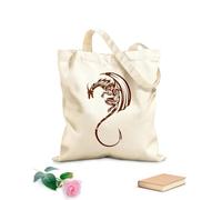 AILOONG Bolsa de lona Tela de 340g/m² de grosor Garras y cola de animales mitológicos de dragón Bolsa para dibujar