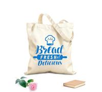 AILOONG Bolsa de lona Tela de 340g/m² de grosor Pan fresco delicioso panadería tienda letras Bolsa para dibujar