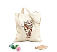 AILOONG Bolsa de lona Tela de 340g/m² de grosor Pantera Depredador Gran felino Animal salvaje Jaguar Bolsa para dibujar