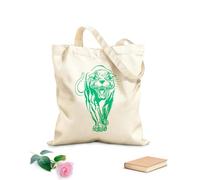 AILOONG Bolsa de lona Tela de 340g/m² de grosor Pantera Depredador Gran felino Animal salvaje Jaguar Bolsa para dibujar