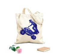 AILOONG Bolsa de lona Tela de 340g/m² de grosor Silueta de jinete en cuatrimoto, deporte extremo, motocross Bolsa para dibujar