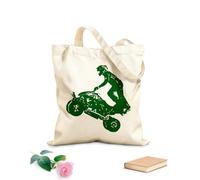 AILOONG Bolsa de lona Tela de 340g/m² de grosor Silueta de jinete en cuatrimoto, deporte extremo, motocross Bolsa para dibujar