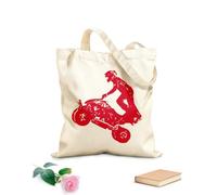 AILOONG Bolsa de lona Tela de 340g/m² de grosor Silueta de jinete en cuatrimoto, deporte extremo, motocross Bolsa para dibujar