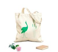 AILOONG Bolsa de lona Tela de 340g/m² de grosor Silueta de pájaro cigüeña grulla Bolsa para dibujar