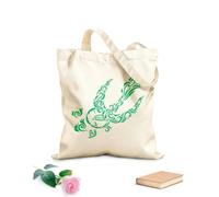 AILOONG Bolsa de lona Tela de 340g/m² de grosor Tatuaje de pájaro mágico irreal Bolsa para dibujar