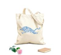 AILOONG Bolsa de lona Tela de 340g/m² de grosor Tigre Depredador Animal Gran Felino Colmillos Garras Bolsa para dibujar