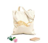 AILOONG Bolsa de lona Tela de 340g/m² de grosor Tigre Depredador Animal Gran Felino Colmillos Garras Bolsa para dibujar