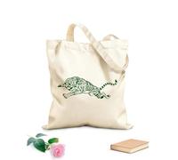 AILOONG Bolsa de lona Tela de 340g/m² de grosor Tigre Depredador Animal Gran Felino Colmillos Garras Bolsa para dibujar