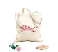 AILOONG Bolsa de lona Tela de 340g/m² de grosor Tigre Depredador Animal Gran Felino Colmillos Garras Bolsa para dibujar
