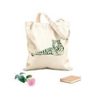 AILOONG Bolsa de lona Tigre Animal salvaje Depredador tribal Gran felino Tela de 340g/m² de grosor Bolsa para dibujar
